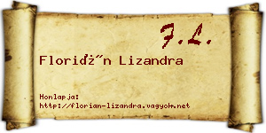 Florián Lizandra névjegykártya